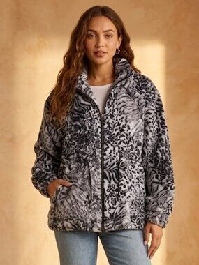 Brand New Johnny Was Faux Fur Jacket Size S NWT (Retail: $445)